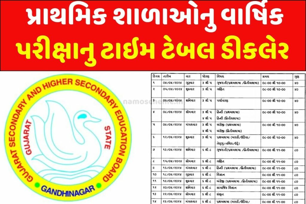 Exam Time Table 2024